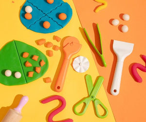Childgen, natuurlijke speel klei - 4 set primary