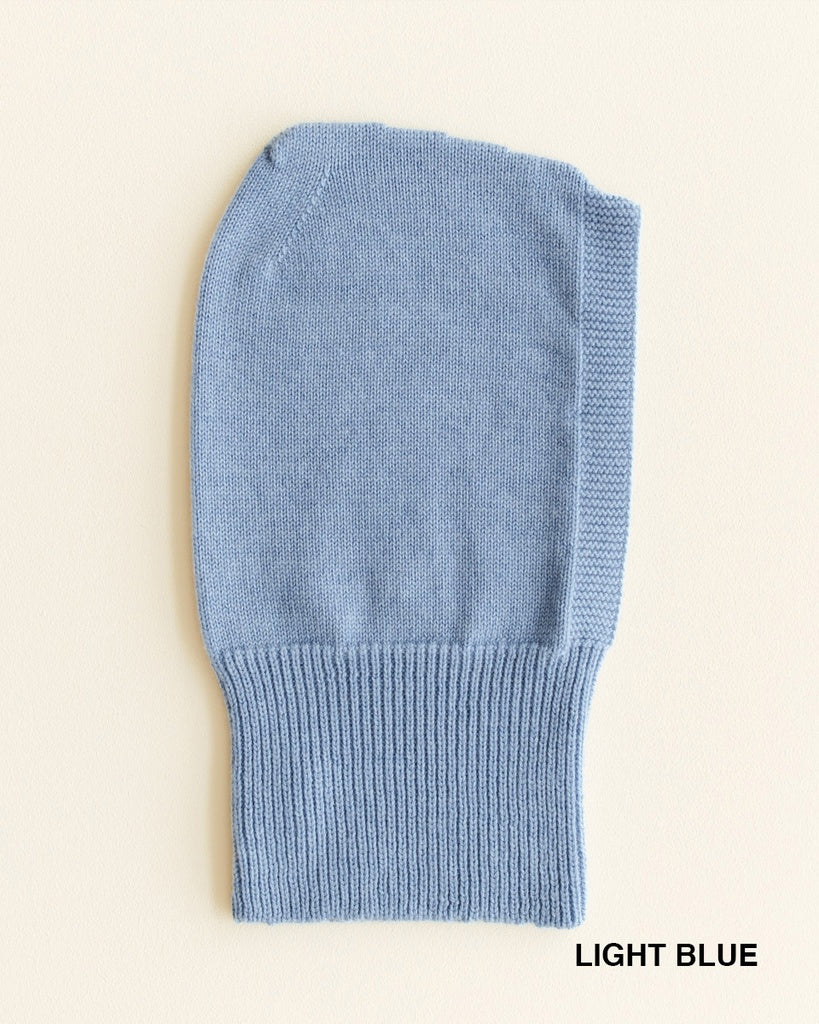 Hvid, balaclava muts - light blue