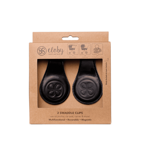 Cloby, swaddle clips - black
