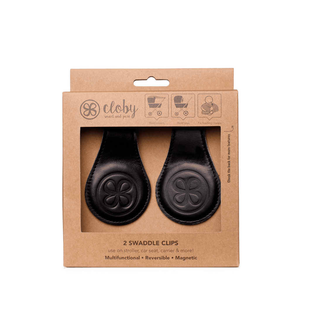 Cloby, swaddle clips - black