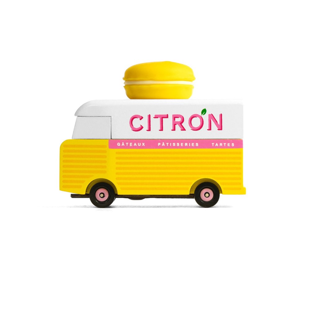 Candylab, houten auto -  Citron macaron