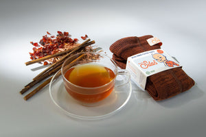 Silly Silas, maillot met voetjes - spicy chai