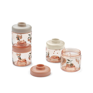 Liewood, set van 4 stapelbare bewaarpotjes dominique - peach