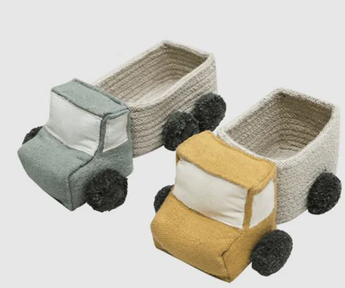 Lorena Canals, set van 2 mandjes - mini ecocity trucks