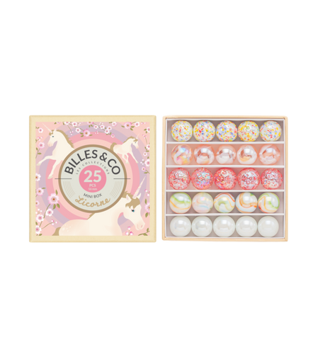 Billes & Co, knikkers mini box - licorne