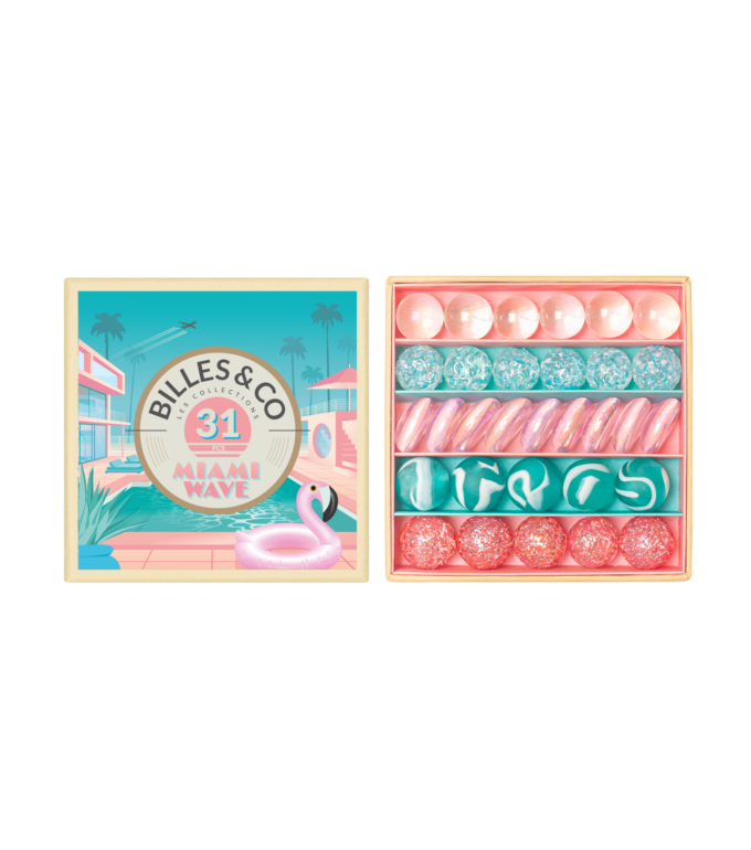 Billes & Co, knikkers mini box - miami wave
