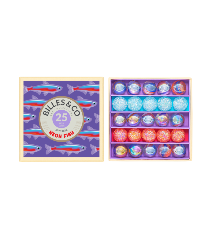 Billes & Co, knikkers mini box - neon fish