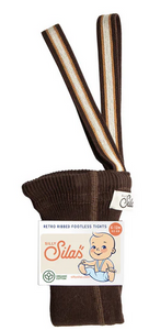 Silly Silas, maillot zonder voetjes - chocolate brown striped