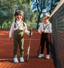 Afbeelding in Gallery-weergave laden, Silly Silas, maillot zonder voetjes - chocolate brown striped