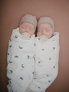 Mushie, swaddle - whales