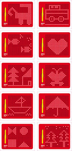 Apli, magneetbord met pen - medium
