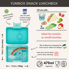 Afbeelding in Gallery-weergave laden, Yumbox, snack 3 vakken - misty aqua rainbow