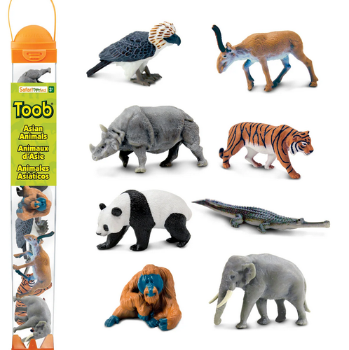 Safari, Toob set speelfiguurtjes - Asian animals