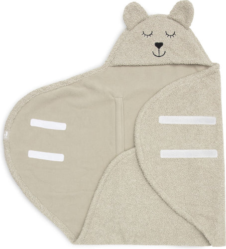 Jollein, wikkeldeken bear bouclé - olive