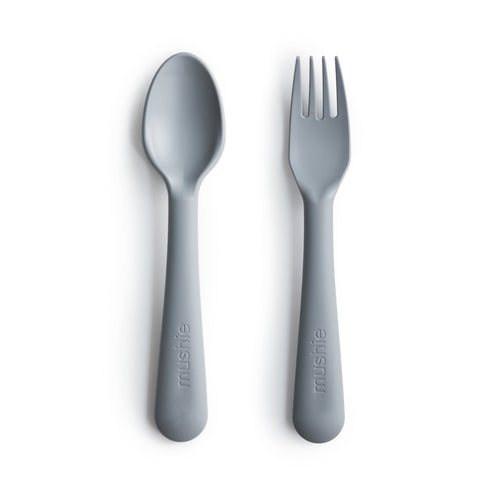 Mushie, bestek - cloud grey