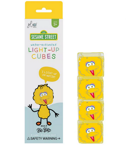 Glo Pals, light up bath cubes - bigbird