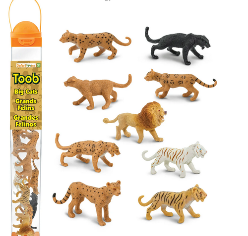 Safari, Toob set speelfiguurtjes - Big cats