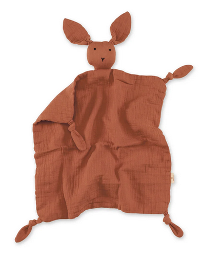 Bemini, knuffeldoekje bunny - terracotta