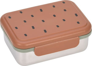 Lässig, RVS brooddoos - happy prints caramel