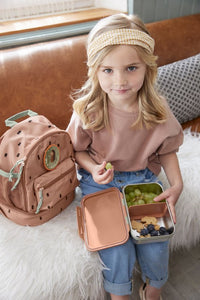 Lässig, RVS brooddoos - happy prints caramel