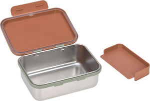 Lässig, RVS brooddoos - happy prints caramel