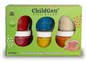 Childgen, natuurlijke speel klei - 6 kleuren base