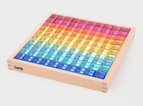 TickiT, mirror tray + gem cubes