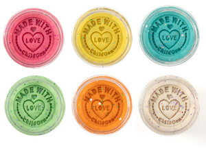 Childgen, natuurlijke speel klei - 6 kleuren glitter