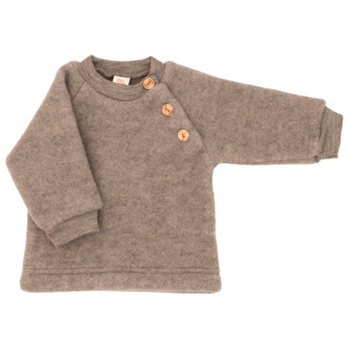 Engel Natur, wol-fleece sweater - walnut mélange