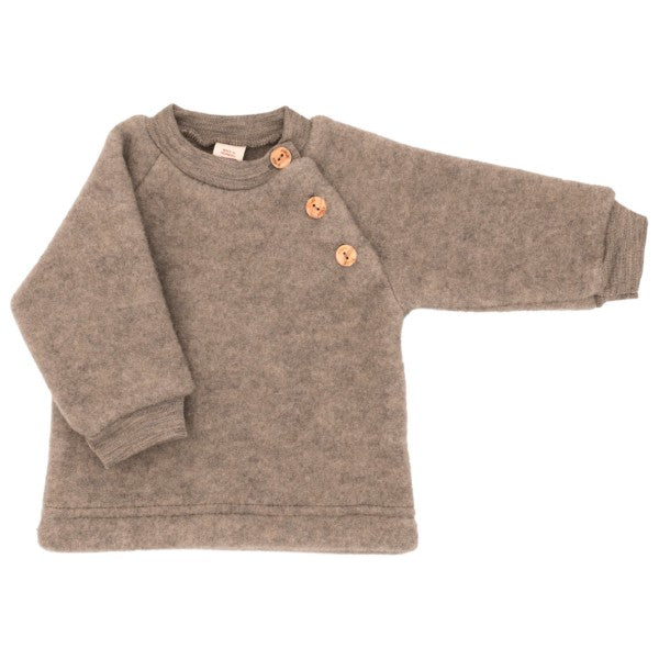 Engel Natur, wol-fleece sweater - walnut mélange