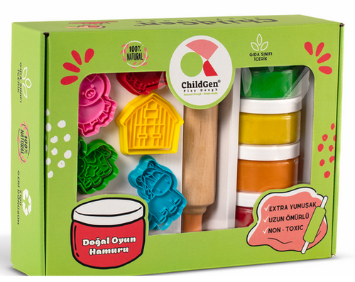 Childgen, natuurlijke speel klei - farm set
