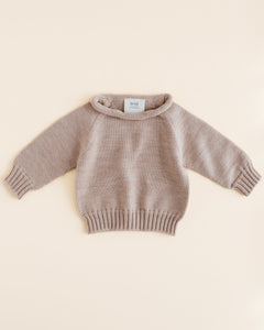 Hvid, sweater Georgette - sand
