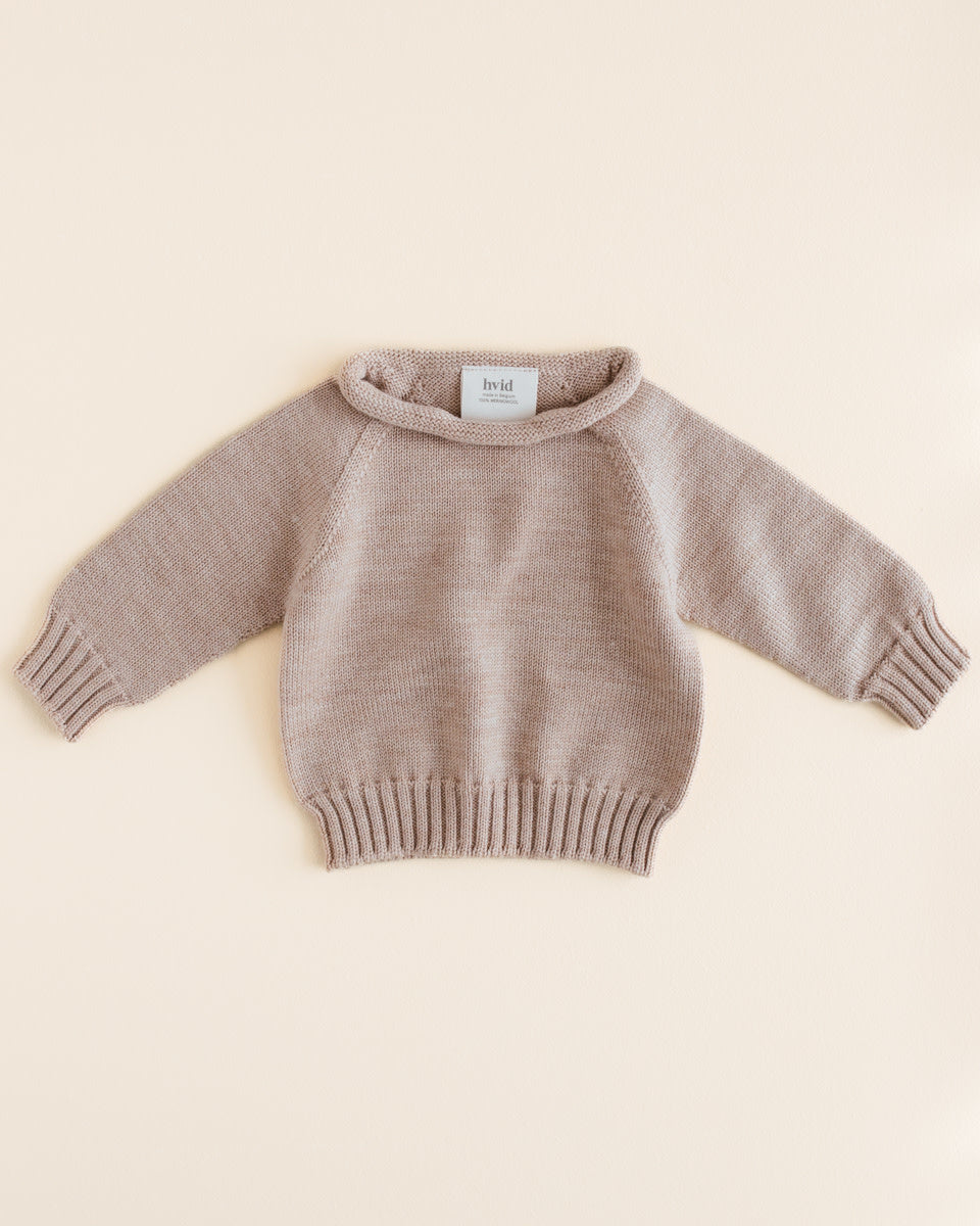 Hvid, sweater Georgette - sand