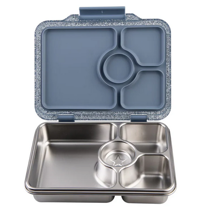 Yumbox, lunchbox RVS - Paris blue glitter