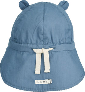 Liewood, Gorm zonnehoedje - reversible blue wave stripe