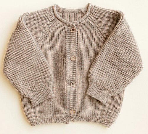 Hvid, cardigan Inga - sand
