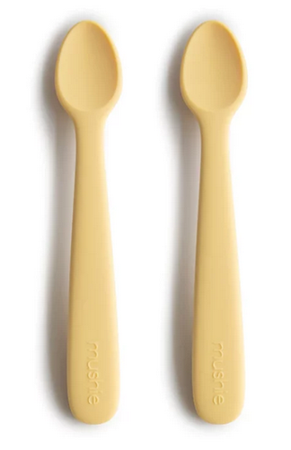 Mushie, voedingslepels - pale daffodil