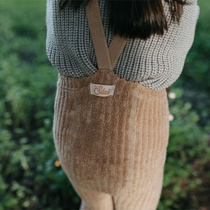 Silly Silas, granny maillot zonder voetjes - rib light brown