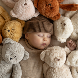 Moonie, knuffelbeer light & sound - honey natur