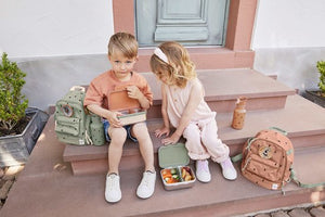 Lässig, RVS brooddoos - happy prints olive