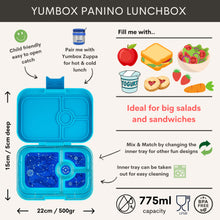 Afbeelding in Gallery-weergave laden, Yumbox, lunchbox panino 4 vakken - Monte Carlo blue race cars