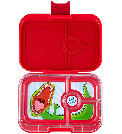 Yumbox, lunchbox panino 4 vakken - red dino