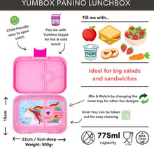 Afbeelding in Gallery-weergave laden, Yumbox, lunchbox panino 4 vakken - pink rainbow