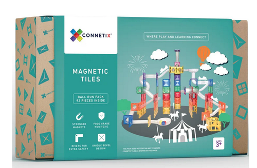 Connetix, rainbow ball run pack - 92 stuks
