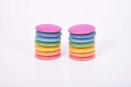 TickiT, regenboog houten schijven