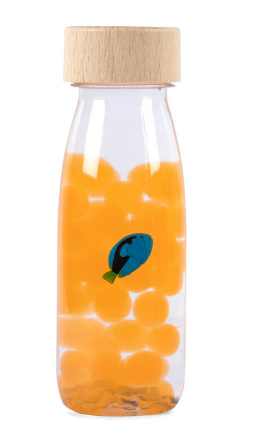 Petit Boum, sensory sound bottle - blue tang