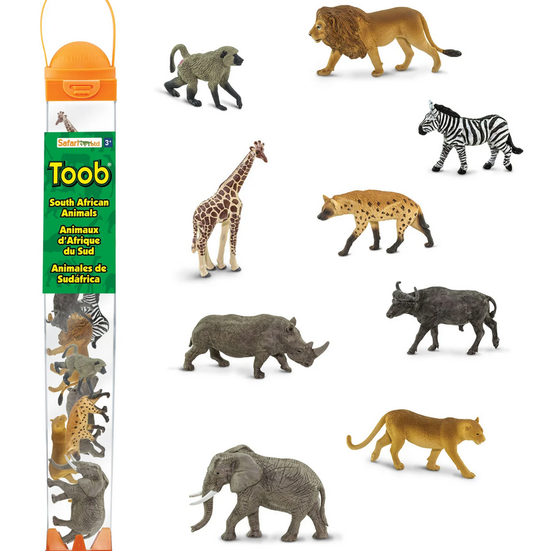 Safari, Toob set speelfiguurtjes - South African animals