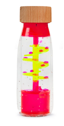 Petit Boum, sensory move bottle - spiral pink