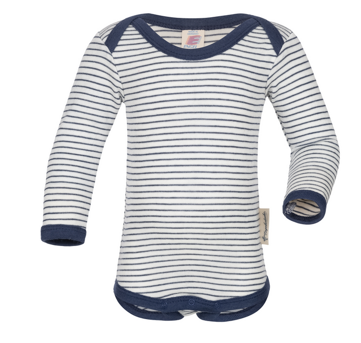 Engel Natur, body van wol & zijde mix - marine stripe