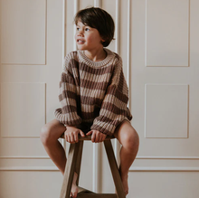Afbeelding in Gallery-weergave laden, Yuki, knitted sweater - stripes dust
